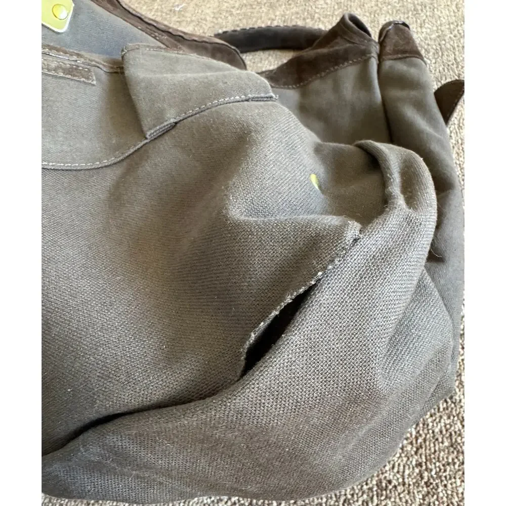 Vintage Burberry Brown Suede Hobo Bag Y2K Authenticated
